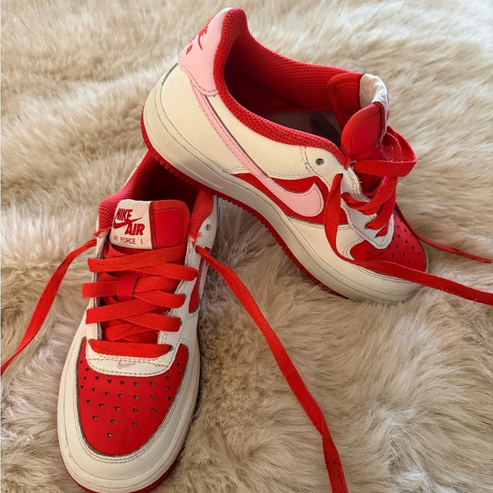 Nike Valentine’s Red and White Air Force 1